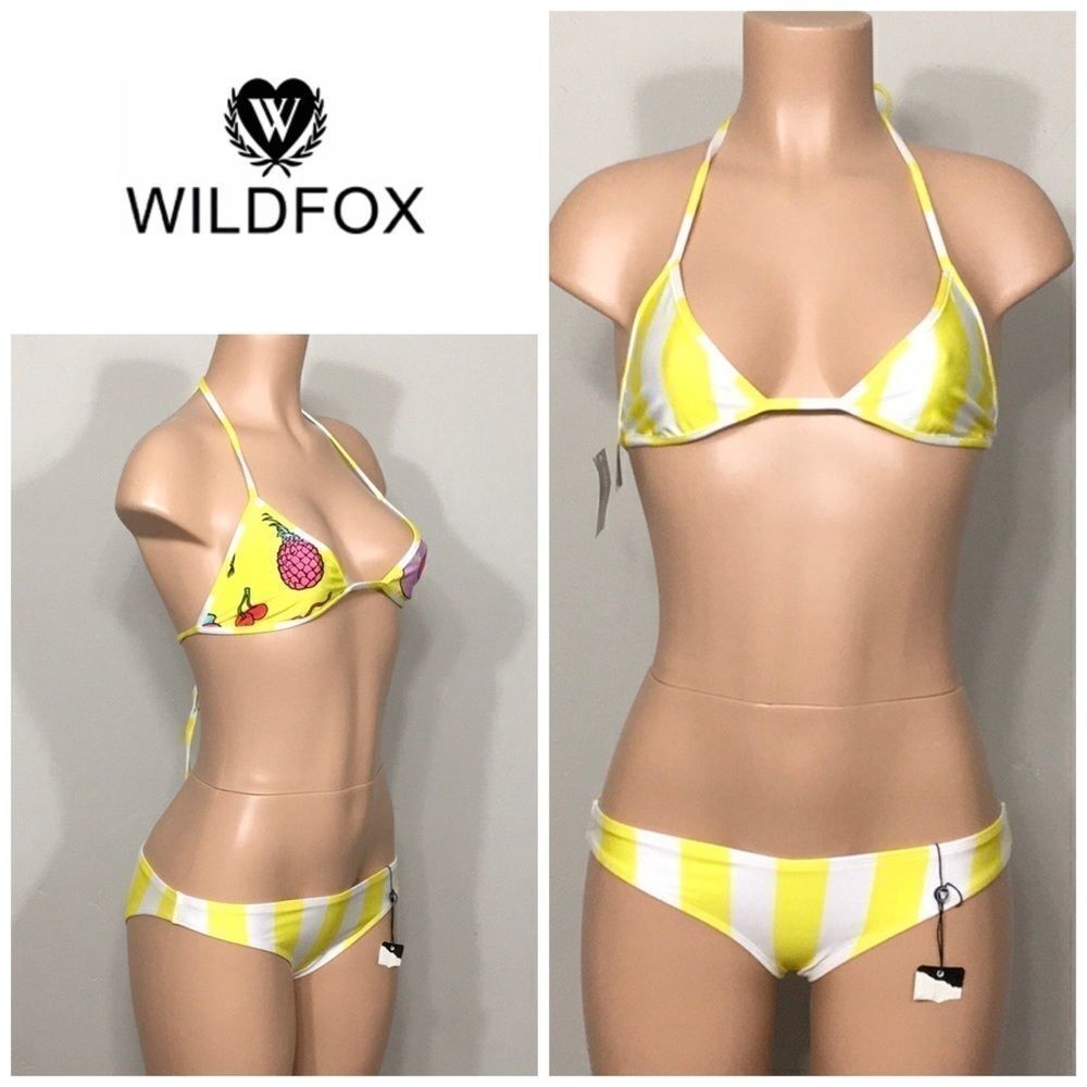 WILDFOX stripe bikini. NWT